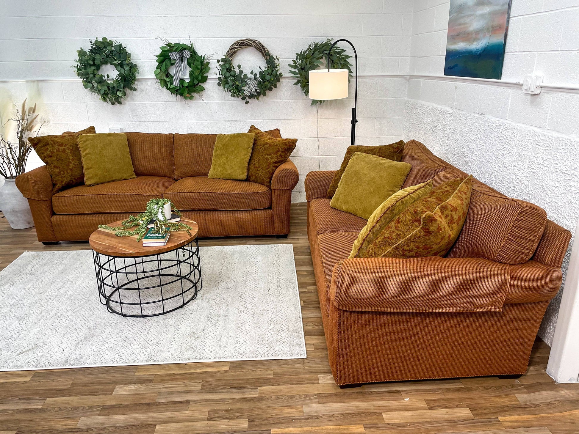 Circle Furniture Sofa + Loveseat Set - Pull Up A Couch