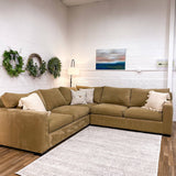 Tan Crate & Barrel Axis3, 3pc Sectional - Pull Up A Couch