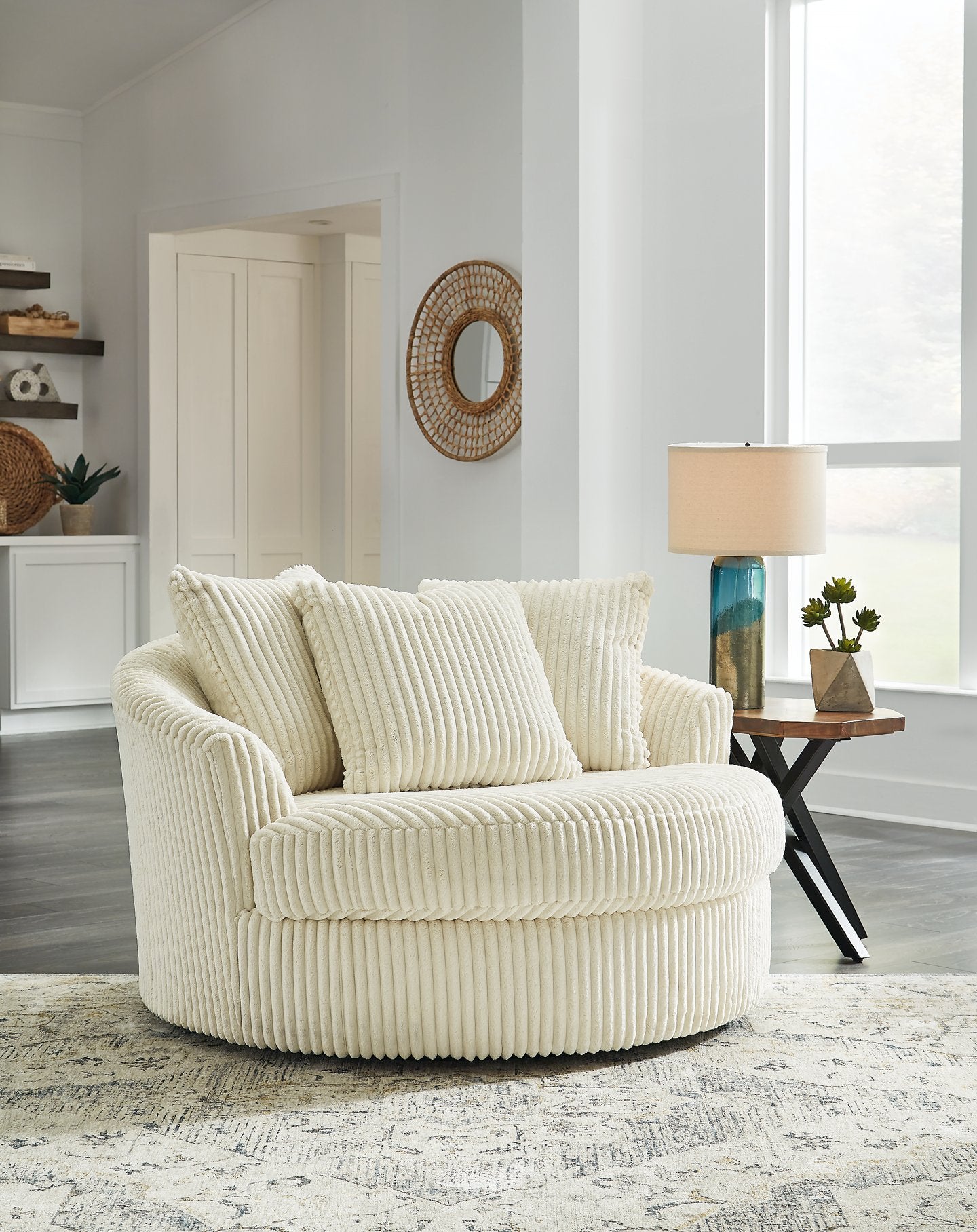 Lindyn Oversized Swivel Accent Chair - Pull Up A Couch