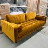 ARTICLE - Sven 88" Tufted Velvet Sofa (Plush Pacific Ginger)