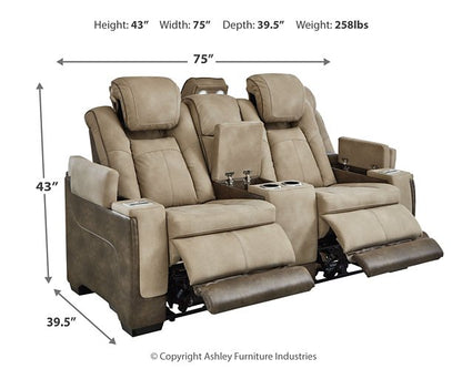 Next-Gen DuraPella Power Reclining Loveseat with Console - Pull Up A Couch