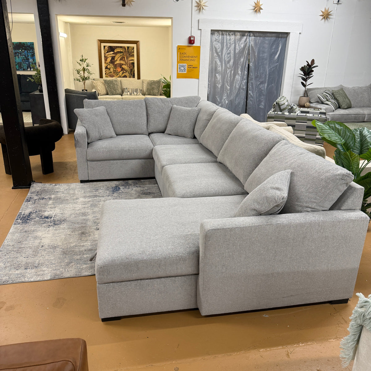 Ashley Furniture Haven 5-piece modular sectional with chaise, featuring plush cushions and modern design for comfortable seating.