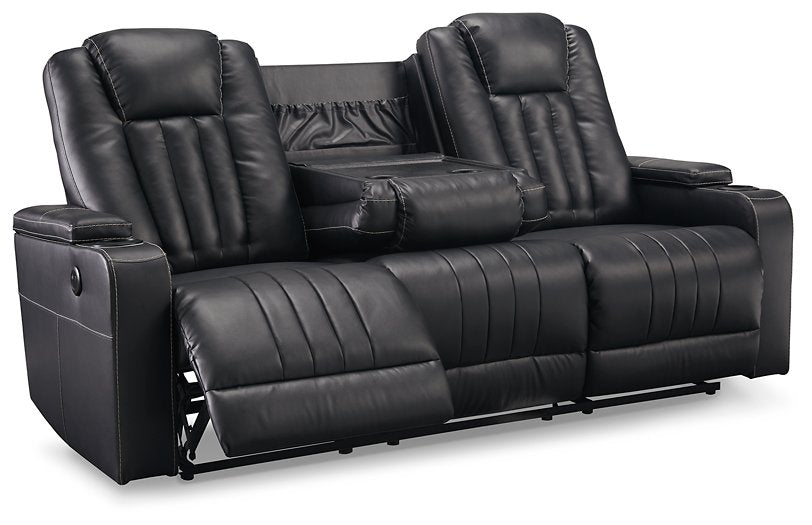 Center Point Reclining Sofa with Drop Down Table - Pull Up A Couch