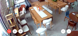 86.5" Dining Table w/Round Legs (Oak) - Pull Up A Couch
