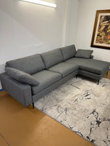 114" Reversible Sectional w/ Chaise (Gravel Gray)