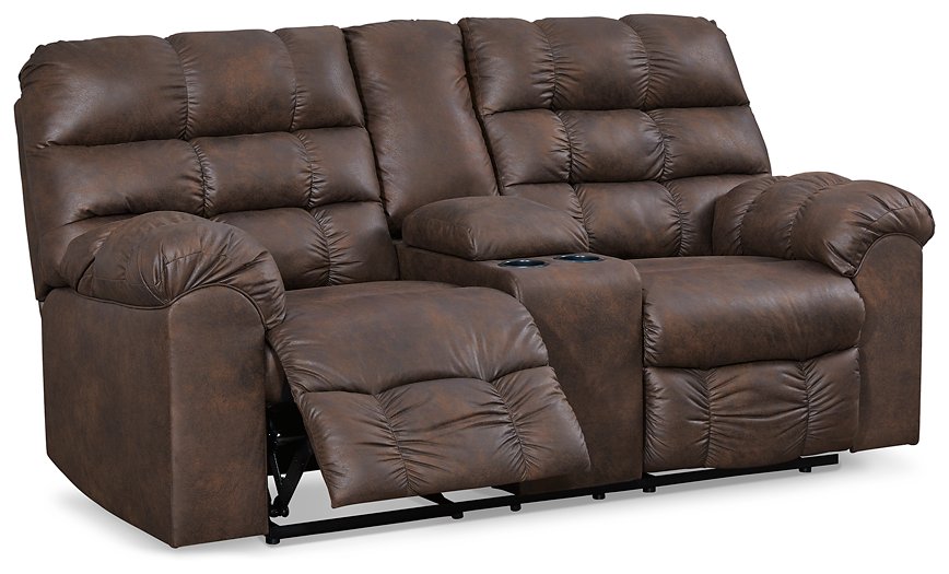 Derwin Reclining Loveseat with Console - Pull Up A Couch