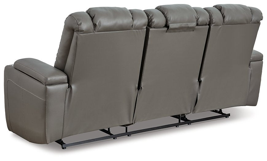 Mancin Reclining Sofa with Drop Down Table - Pull Up A Couch