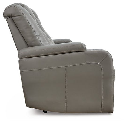 Mancin Reclining Sofa with Drop Down Table - Pull Up A Couch