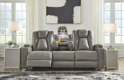 Mancin Reclining Sofa with Drop Down Table - Pull Up A Couch