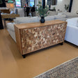 Pull Up A Couch Linwood Accent Cabinet with wood finish and storage compartments, stylish furniture for living room decor.