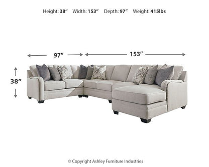 Dellara Sectional with Chaise - Pull Up A Couch