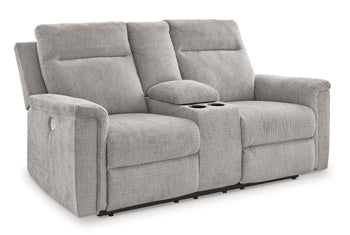 Barnsana Power Reclining Loveseat with Console - Pull Up A Couch