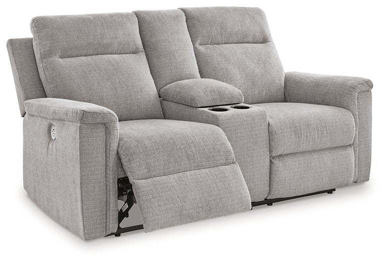 Barnsana Power Reclining Loveseat with Console - Pull Up A Couch