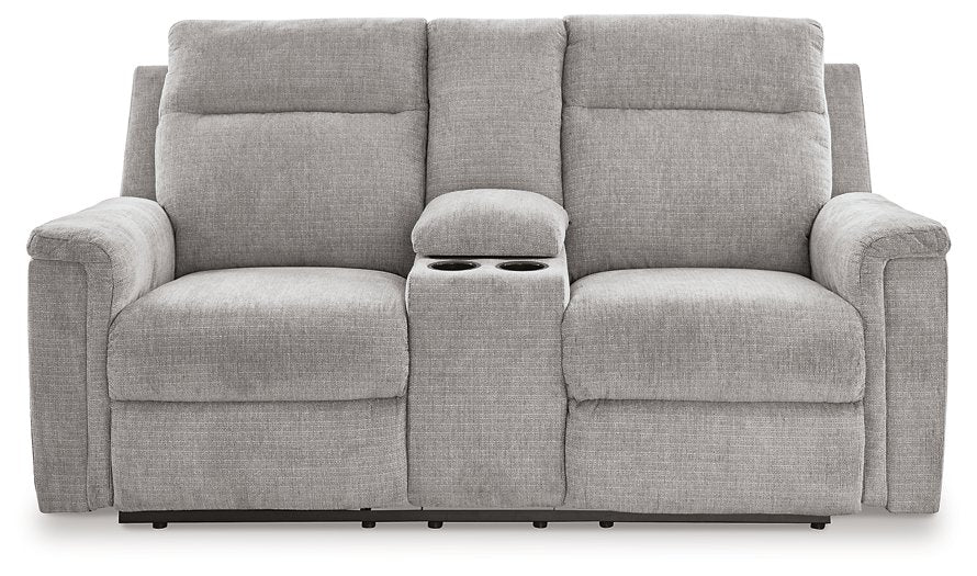 Barnsana Power Reclining Loveseat with Console - Pull Up A Couch