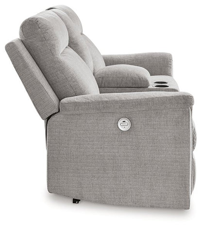 Barnsana Power Reclining Loveseat with Console - Pull Up A Couch