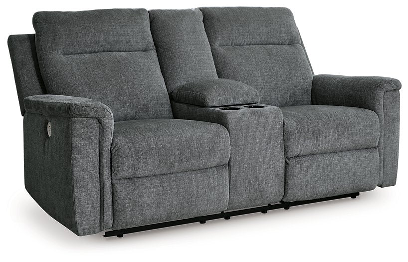 Barnsana Power Reclining Loveseat with Console - Pull Up A Couch