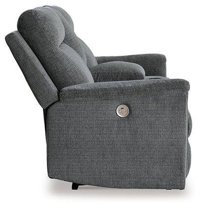 Barnsana Power Reclining Loveseat with Console - Pull Up A Couch