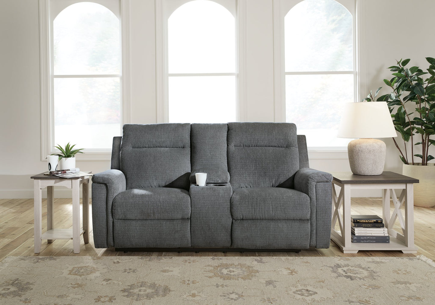 Barnsana Power Reclining Loveseat with Console - Pull Up A Couch