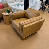 Charm Tan Leather MCM-Style Chair