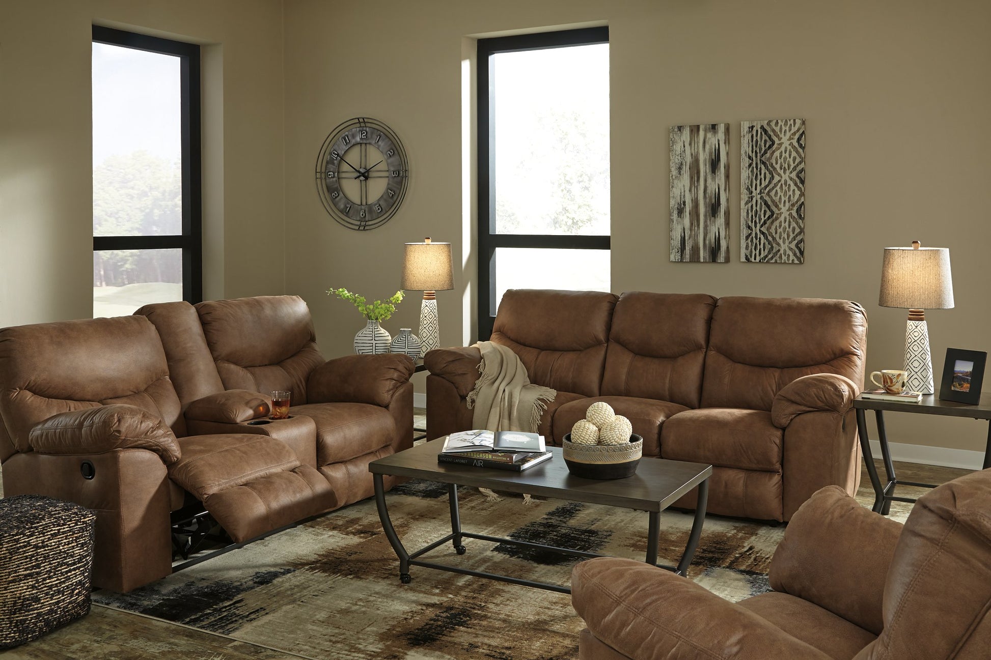 Boxberg Reclining Loveseat with Console - Pull Up A Couch