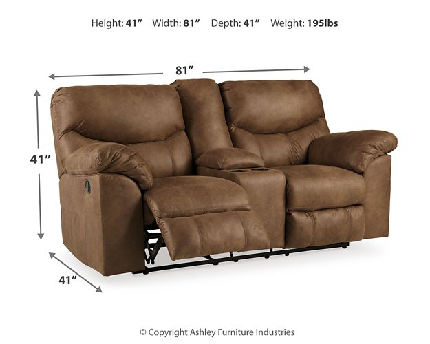 Boxberg Reclining Loveseat with Console - Pull Up A Couch