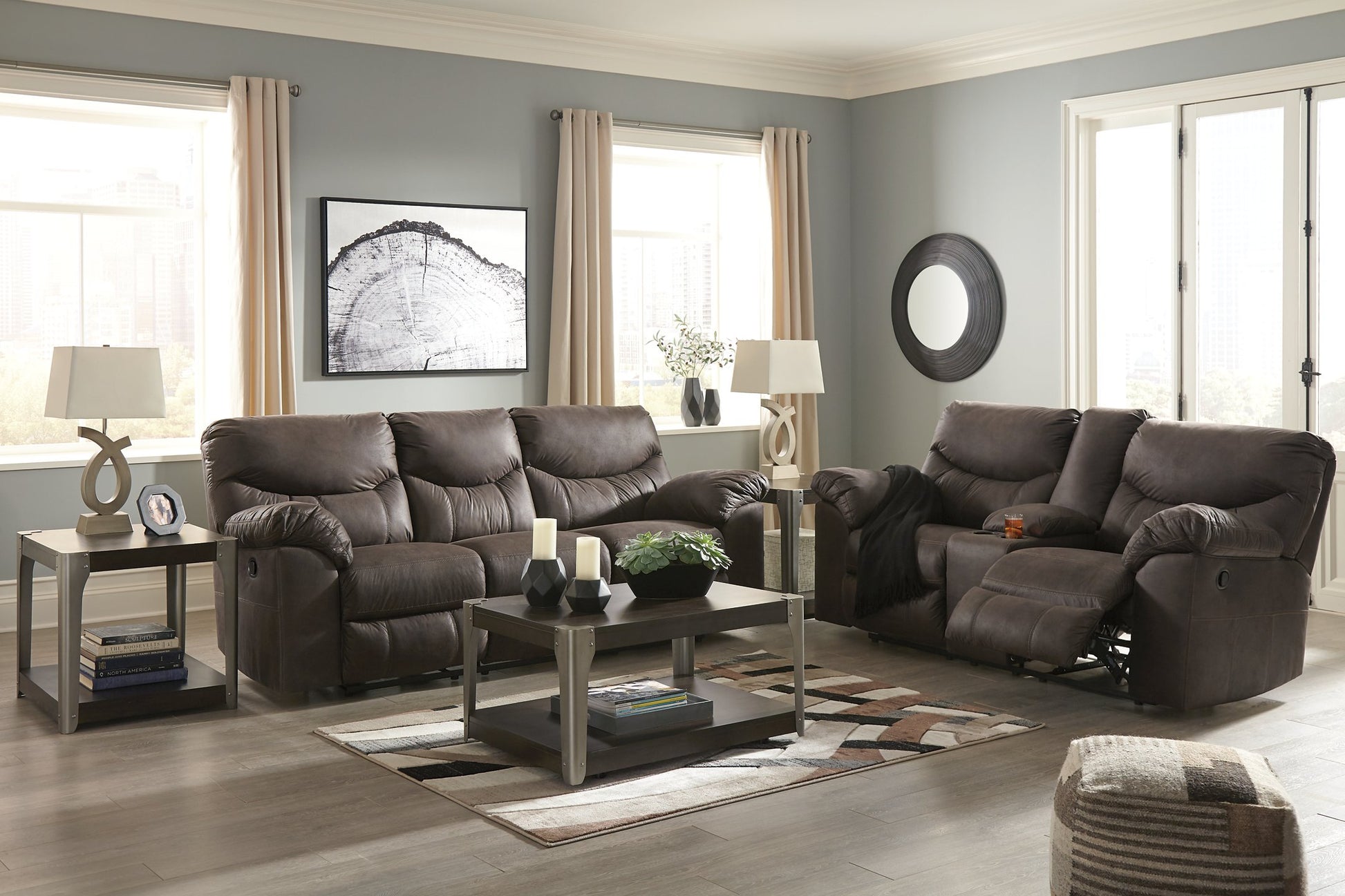 Boxberg Reclining Loveseat with Console - Pull Up A Couch