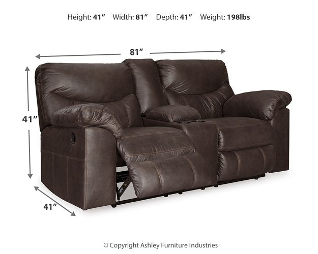 Boxberg Reclining Loveseat with Console - Pull Up A Couch