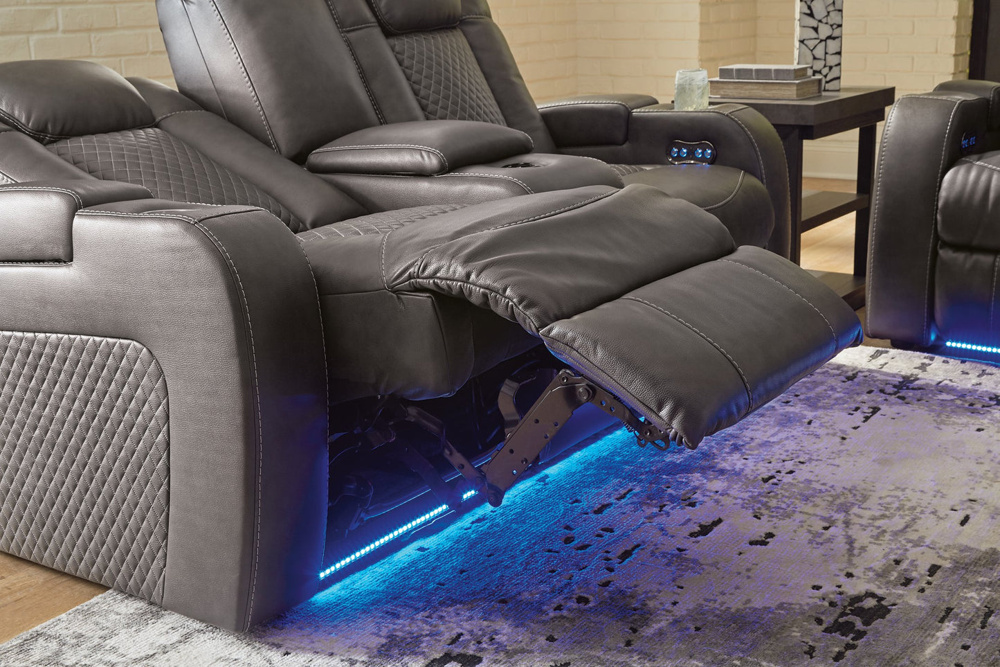 Fyne-Dyme Power Reclining Loveseat with Console - Pull Up A Couch