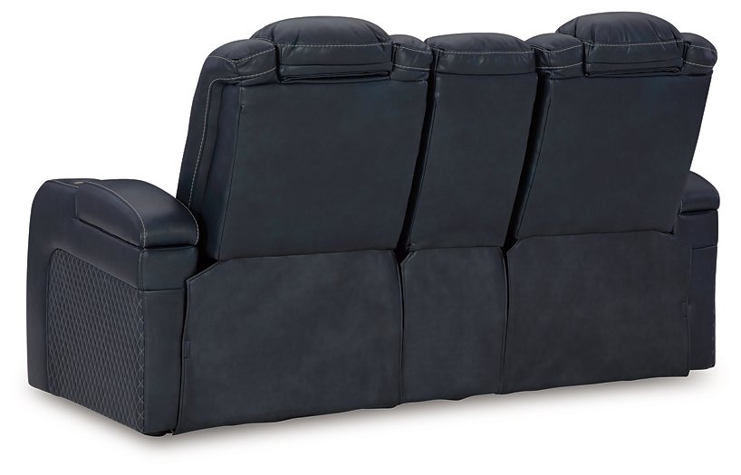 Fyne-Dyme Power Reclining Loveseat with Console - Pull Up A Couch