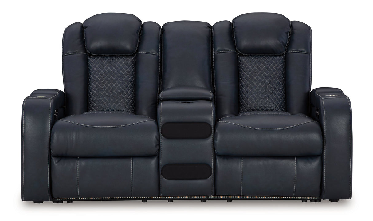 Fyne-Dyme Power Reclining Loveseat with Console