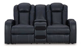Fyne-Dyme Power Reclining Loveseat with Console