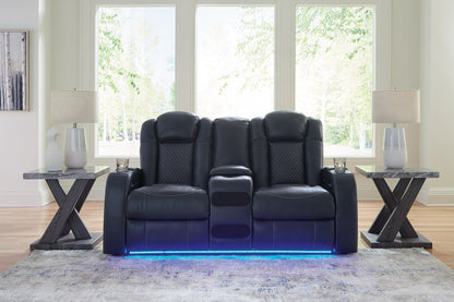 Fyne-Dyme Power Reclining Loveseat with Console - Pull Up A Couch