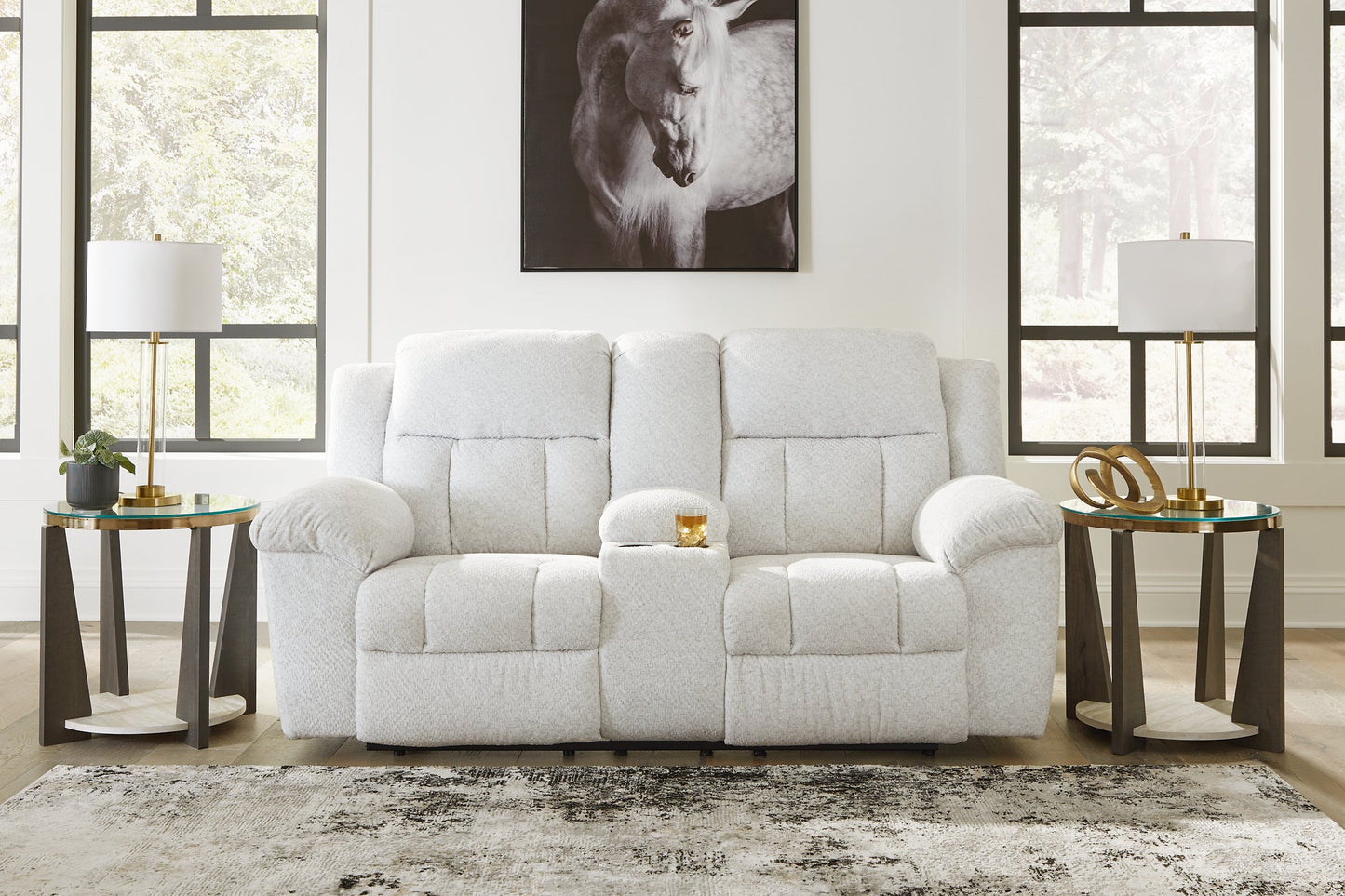 Frohn Reclining Loveseat with Console - Pull Up A Couch