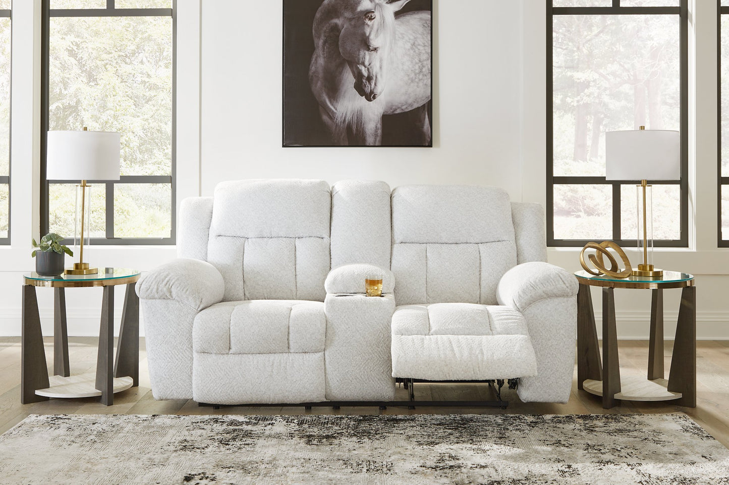 Frohn Reclining Loveseat with Console - Pull Up A Couch