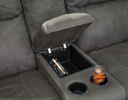 Austere Reclining Loveseat with Console - Pull Up A Couch