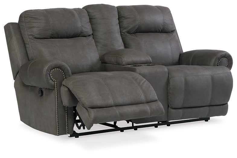 Austere Reclining Loveseat with Console - Pull Up A Couch