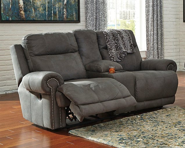 Austere Reclining Loveseat with Console - Pull Up A Couch