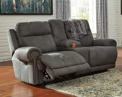 Austere Reclining Loveseat with Console - Pull Up A Couch