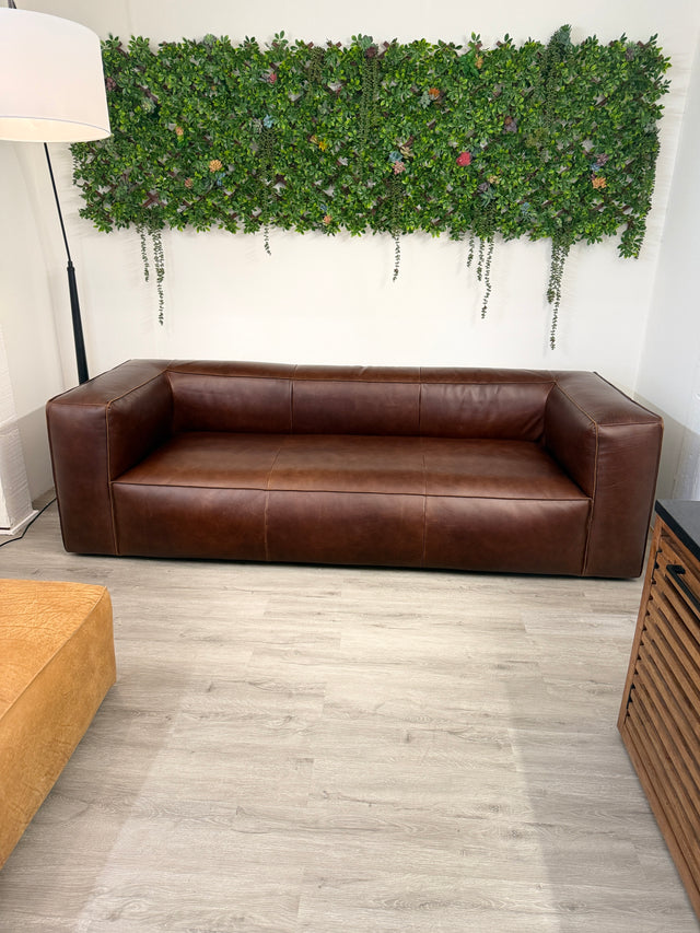 92" Genuine Leather Sofa (Indiana Brown) - Pull Up A Couch