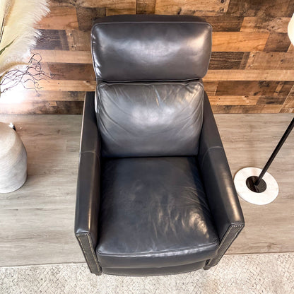 Gray Leather Power Recliner Chair - Pull Up A Couch