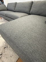 114" Reversible Sectional w/ Chaise (Gravel Gray)