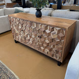 Pull Up A Couch Linwood Accent Cabinet featuring wood finish, storage compartments, and sleek modern design.