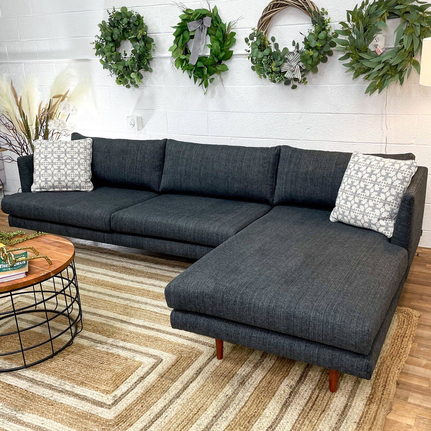 AllModern 2pc Sectional w/Chaise - Pull Up A Couch