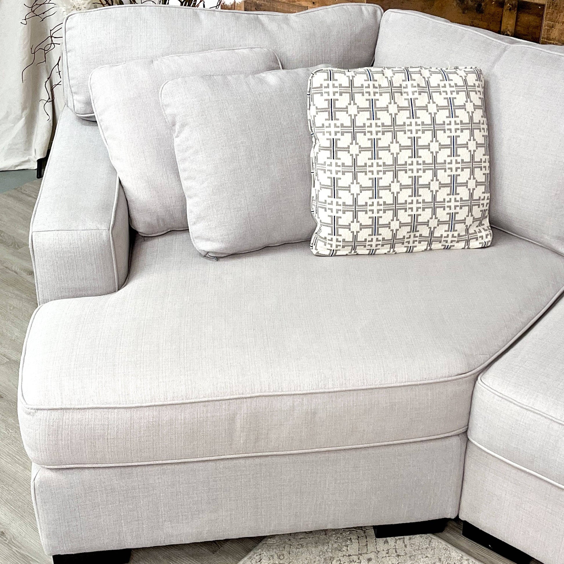 Macy’s 3pc Sectional w/Chaise and Cuddle Corner - Pull Up A Couch