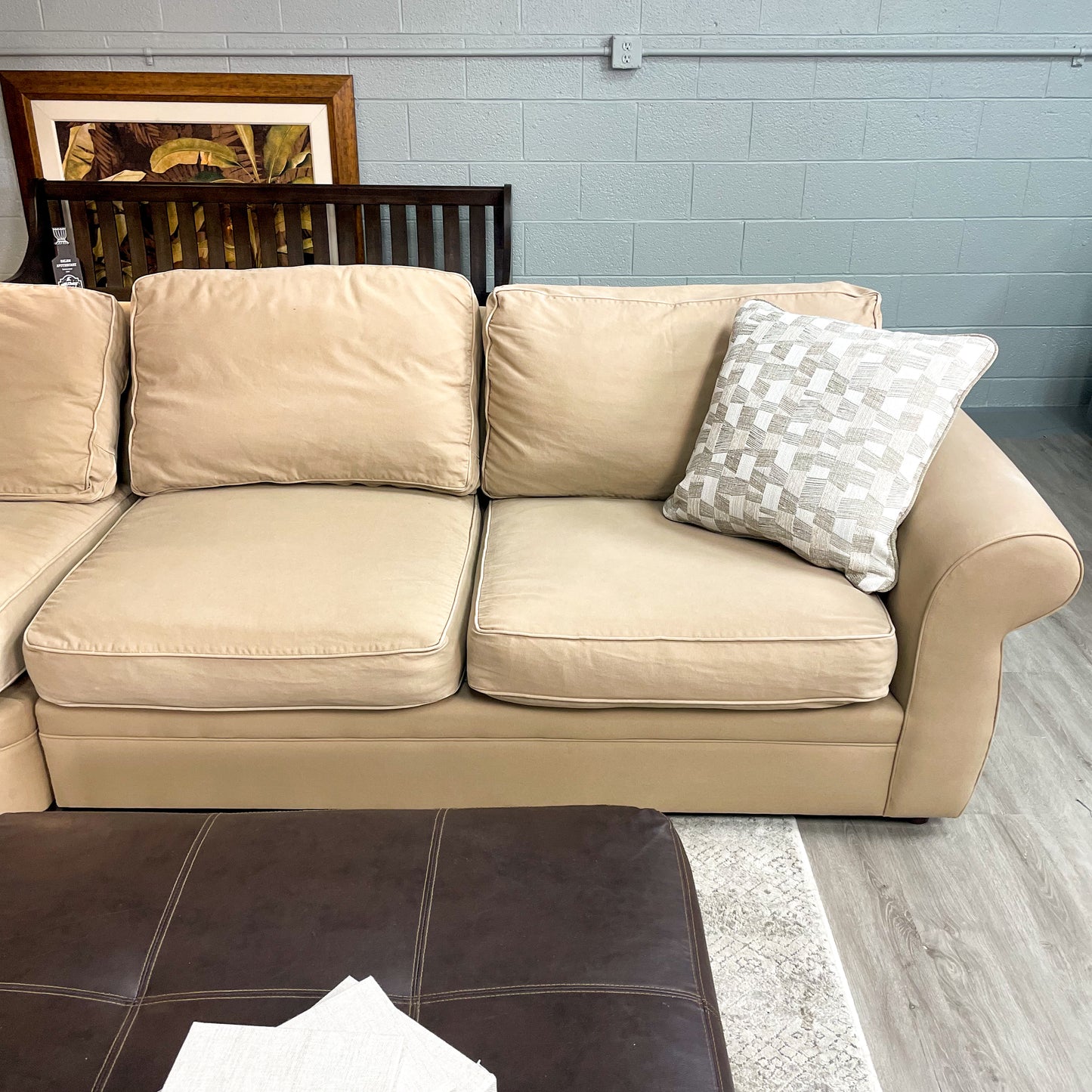 Pottery Barn Pearce Rolled Arm 3pc Sectional