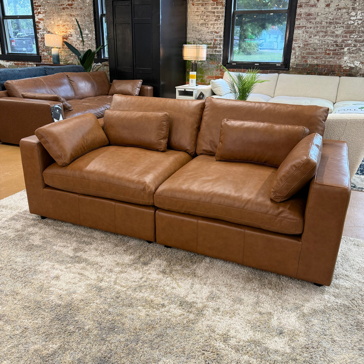 Pull Up A Couch Serenity Reserve sectional sofa, two-piece set with plush cushions and modern design, ideal for living room seating.