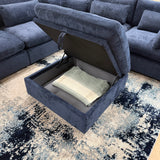 Serenity Cloud 5pc Corner Sectional + Storage Ottoman (Blue) (Clearance)
