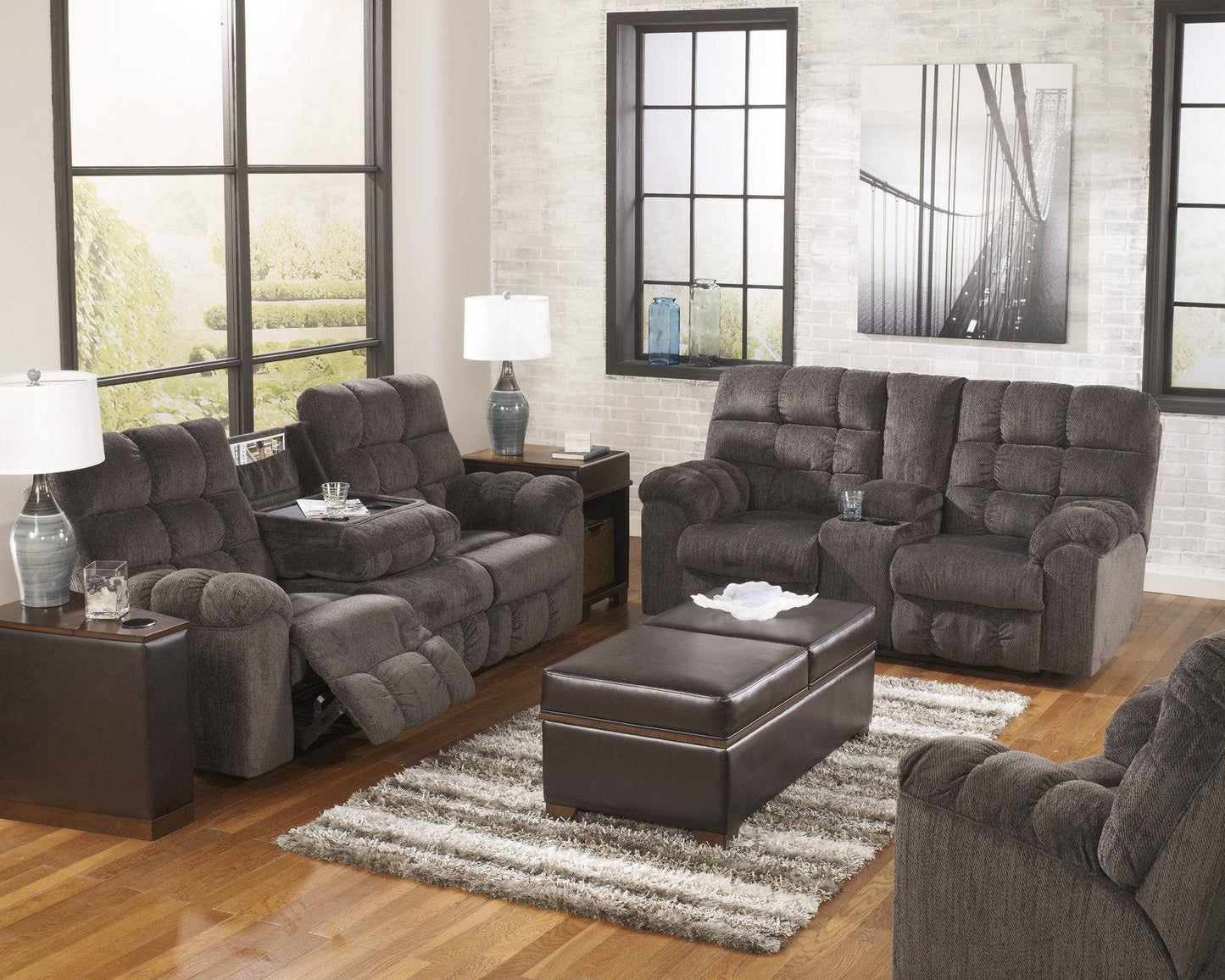 Acieona Reclining Loveseat with Console - Pull Up A Couch