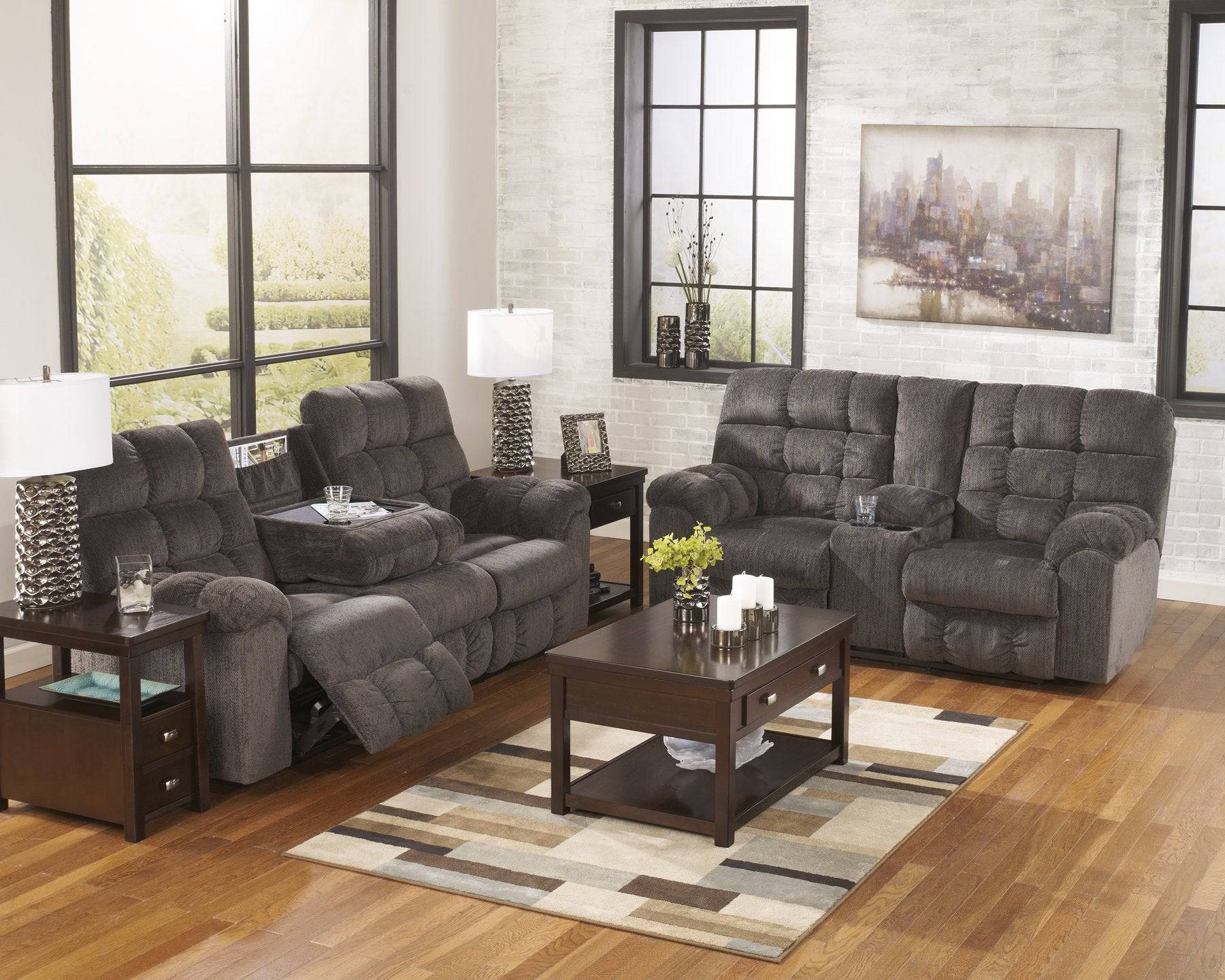 Acieona Reclining Loveseat with Console - Pull Up A Couch