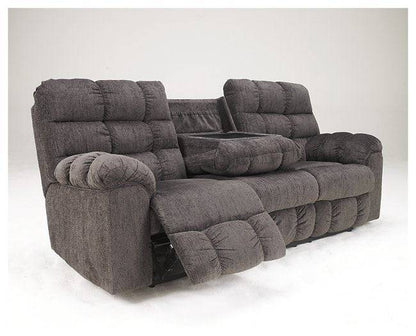 Acieona Reclining Sofa with Drop Down Table - Pull Up A Couch